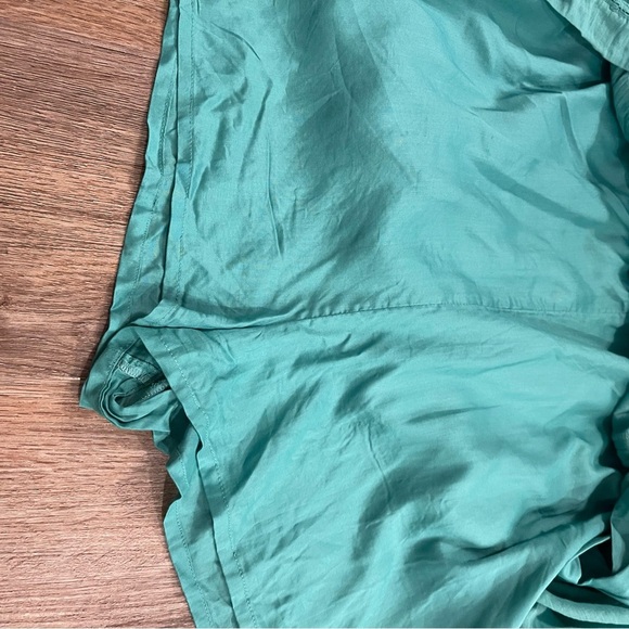 Free People Seashell Skort Romper Women’s Med Green Cotton Oversized Boho Gauzy - Picture 6 of 10